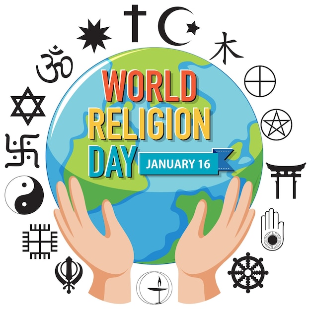World religion day banner design