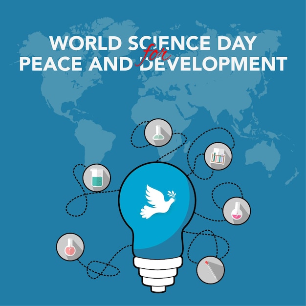 world science day for peace and development design