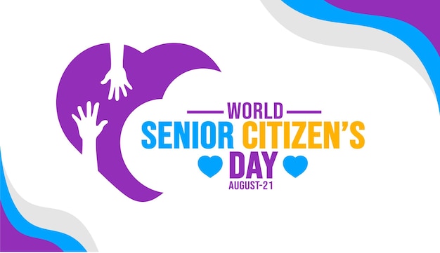 Фонный шаблон Всемирного дня пожилых граждан Концепция праздника Фонный баннер Плакатная карта