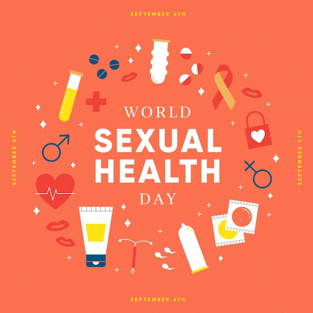 Vector world sexual health day concept