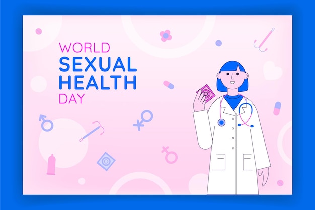 World sexual health day illustration with doctor