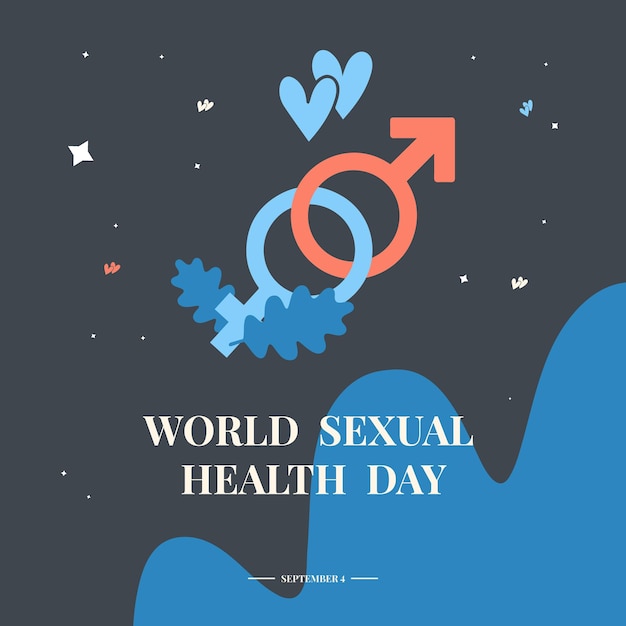 World sexual health day illustrator design template