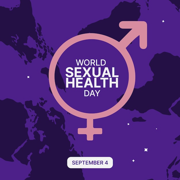 World sexual health day illustrator design template