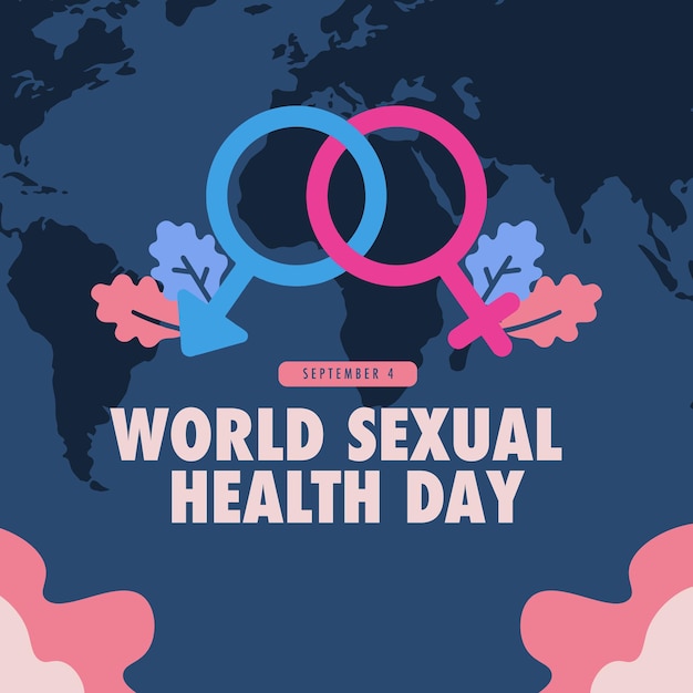 Vector world sexual health day illustrator design template