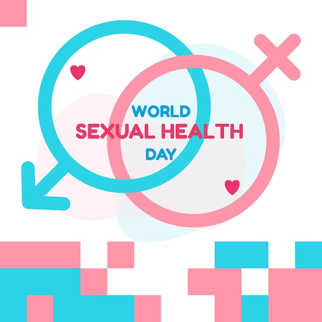 World sexual health day pixel concept