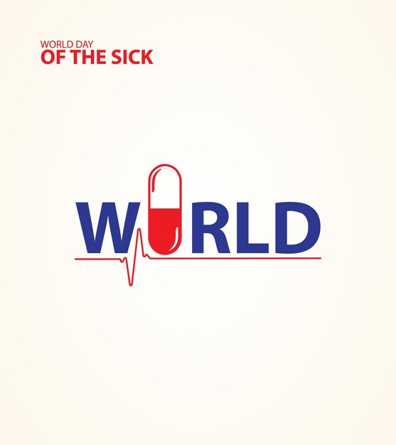 World sick day world day of sick design for social media banner poster 3d illustration