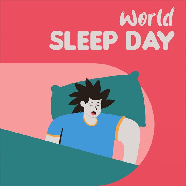 World sleep day background illustrtaion