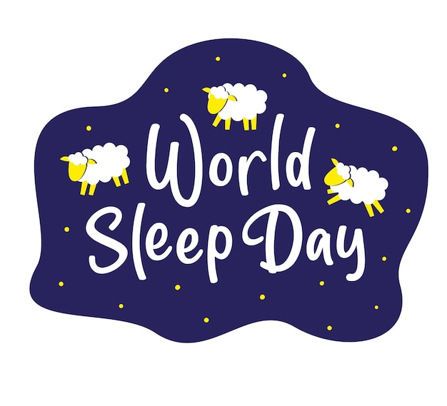 Vector world sleep day concept