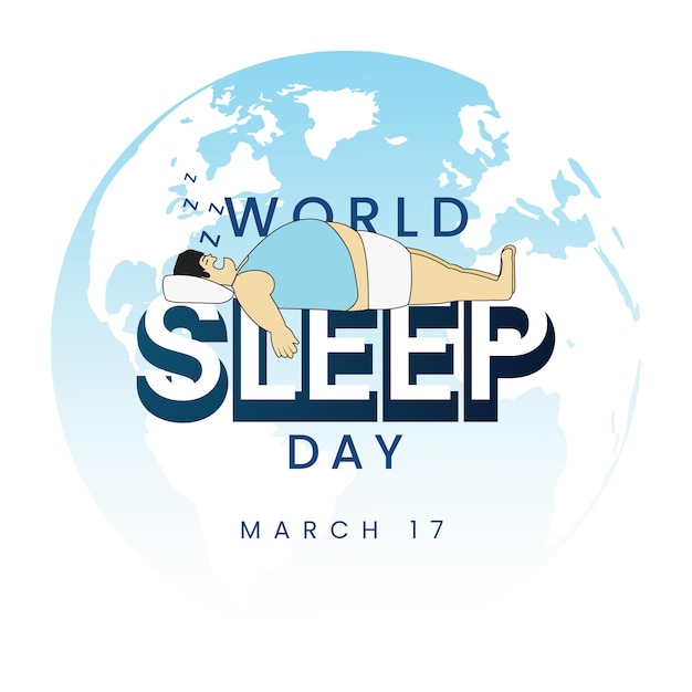 Vector world sleep day march 17