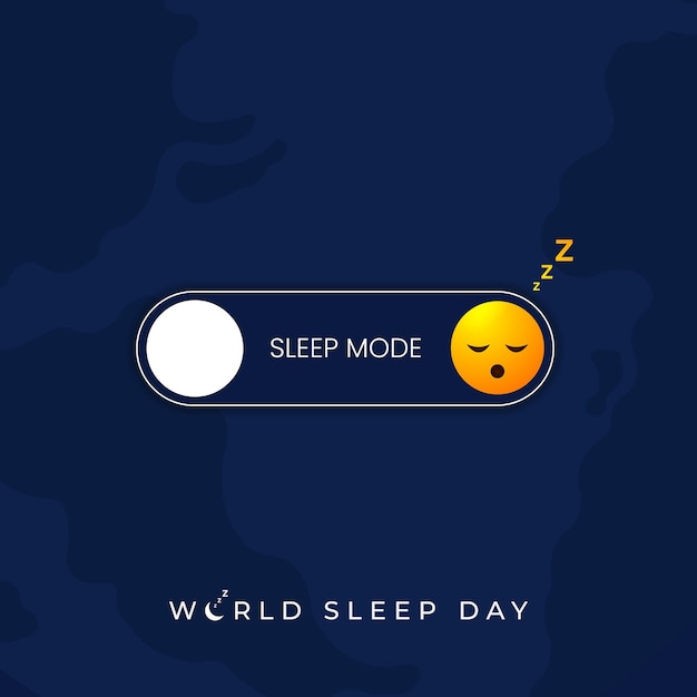 Vector world sleep day social media post design