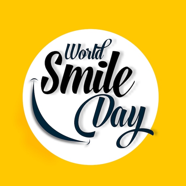 World Smile Day Background Smile Yellow