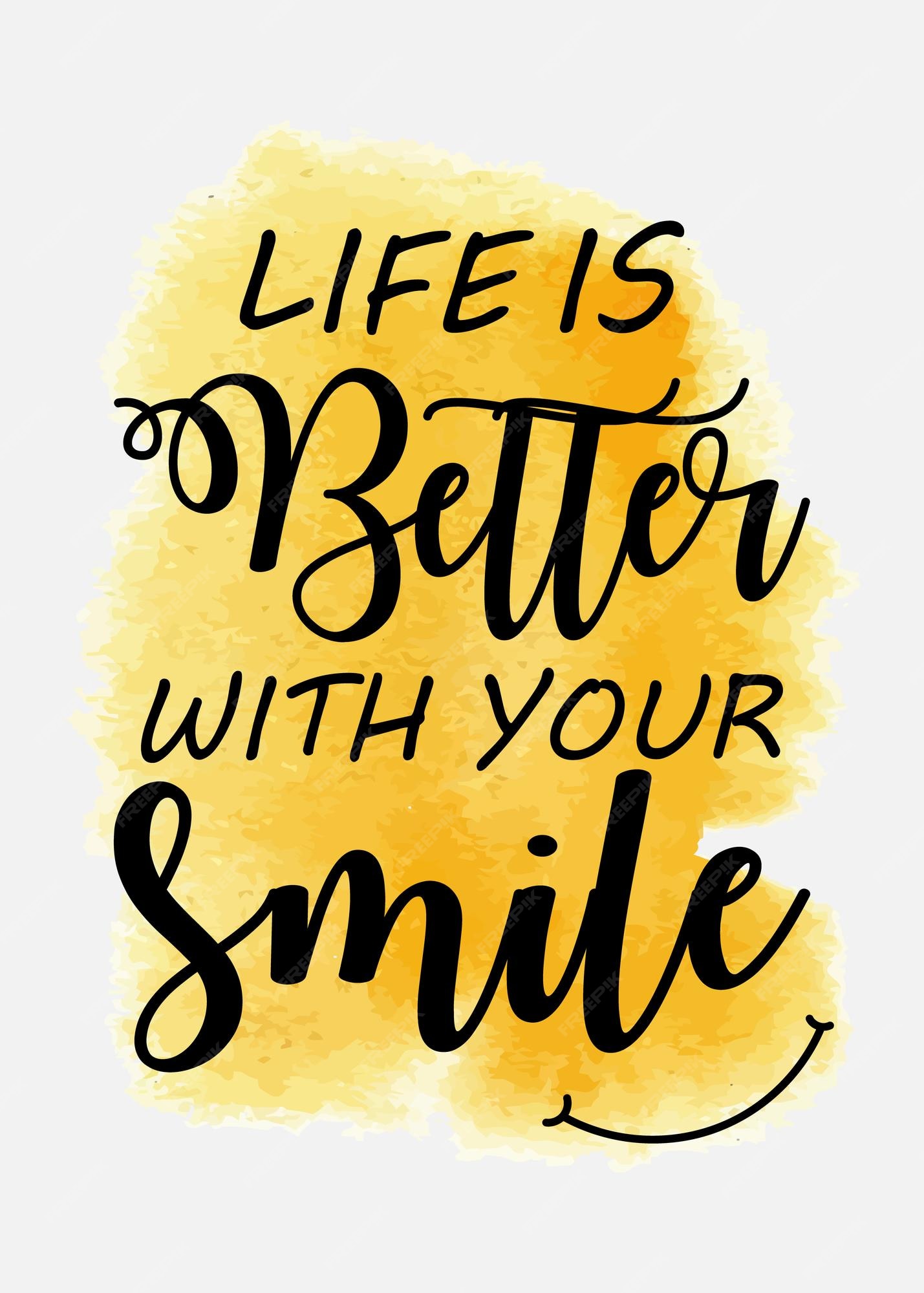 Premium Vector | World Smile Day Background With Motivational Quotes And  Elegance Watercolor Splashes, Smile Day.