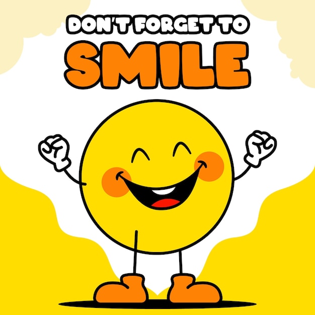 Vector world smile day banner vector concpet