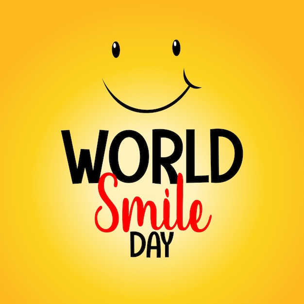 Вектор Всемирный день улыбки баннер