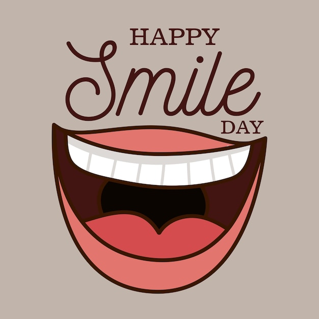 Vector world smile day cartel