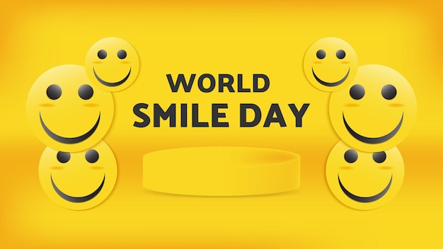 World smile day celebration background is suitable for banner and easy to edit