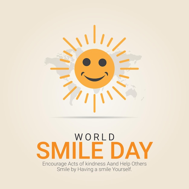 Реклама креативного дизайна Всемирного дня улыбки