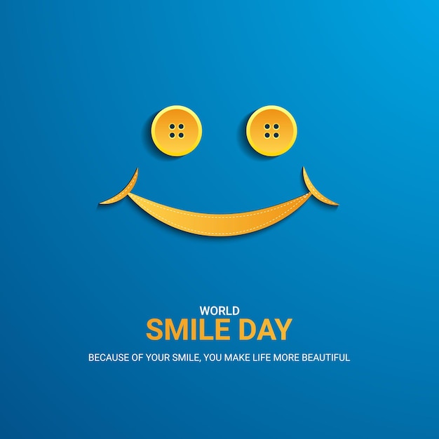 World smile day creative design free vector