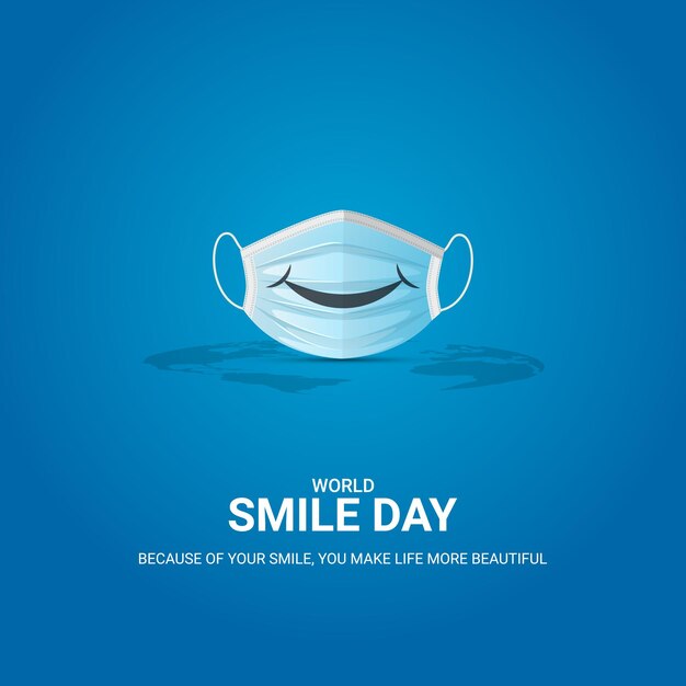 World smile day creative design free vector