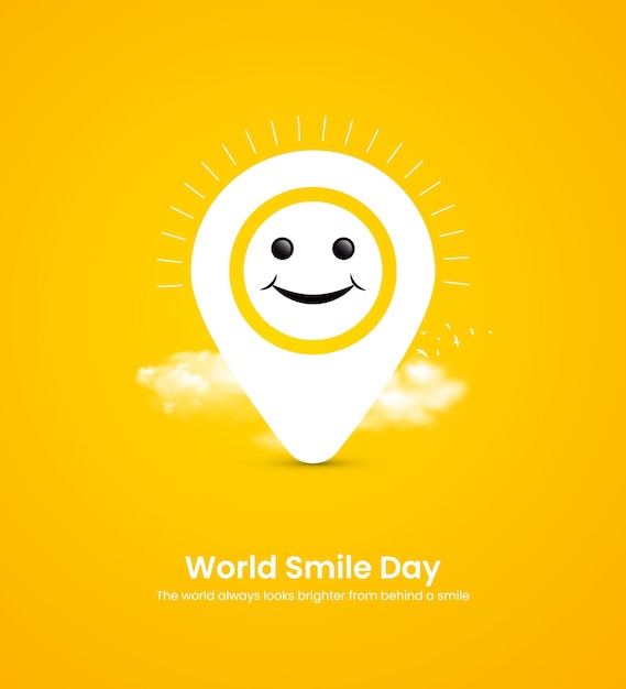 World Smile Day Creative design Template Smile Day's creative design for the banner poster template