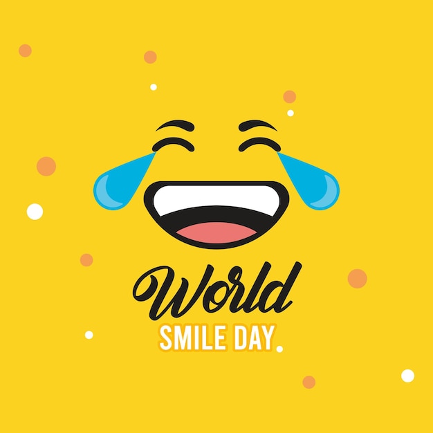 Vector world smile day emoticon