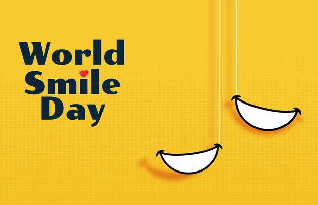 World smile day event celebration background