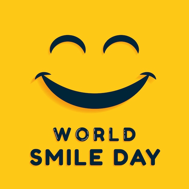 World smile day illustration design