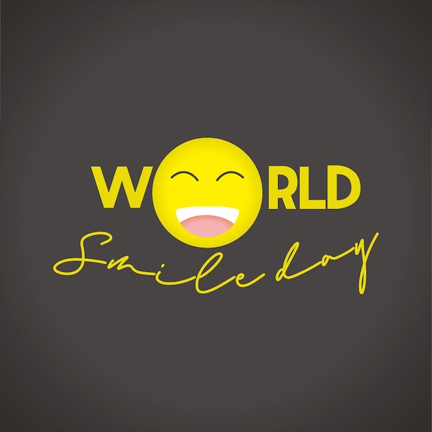 Vector world smile day international logo vector banner