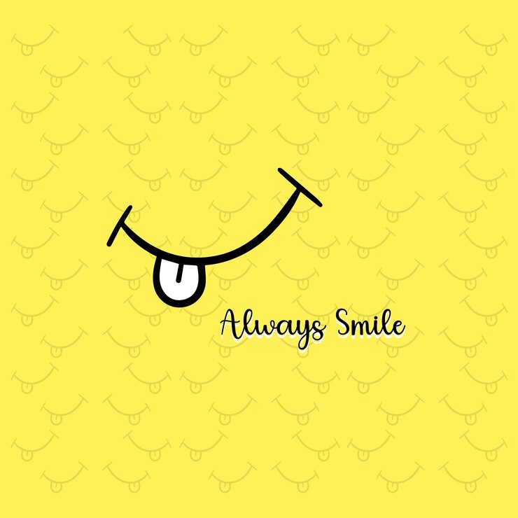 World Smile Day lettering with elegant happy faces vector free illustration