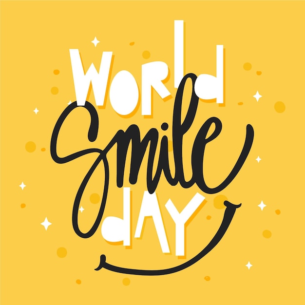 World smile day - lettering