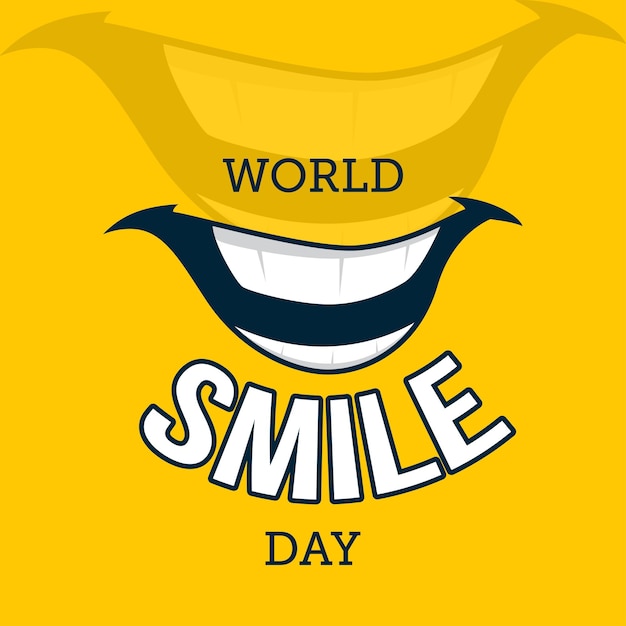 World smile day vector banner design