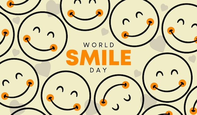 Vector world smile day vector concept cartoon illustration
