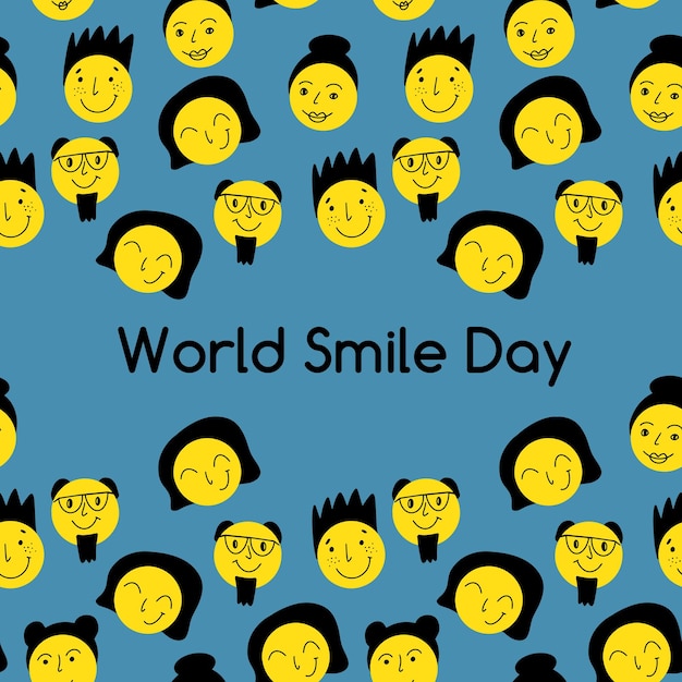 World smile day vector illustration in flat style