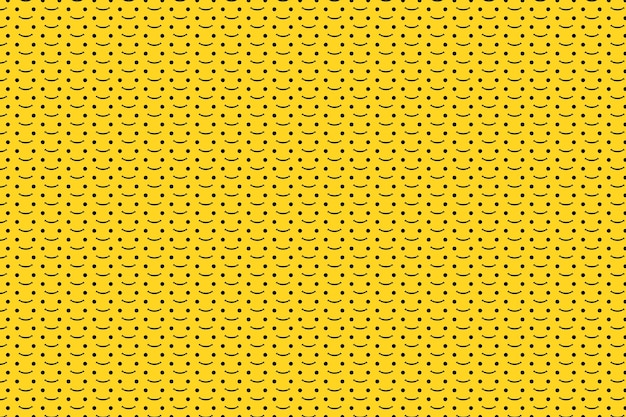 World smile day with smiley face pattern yellow background