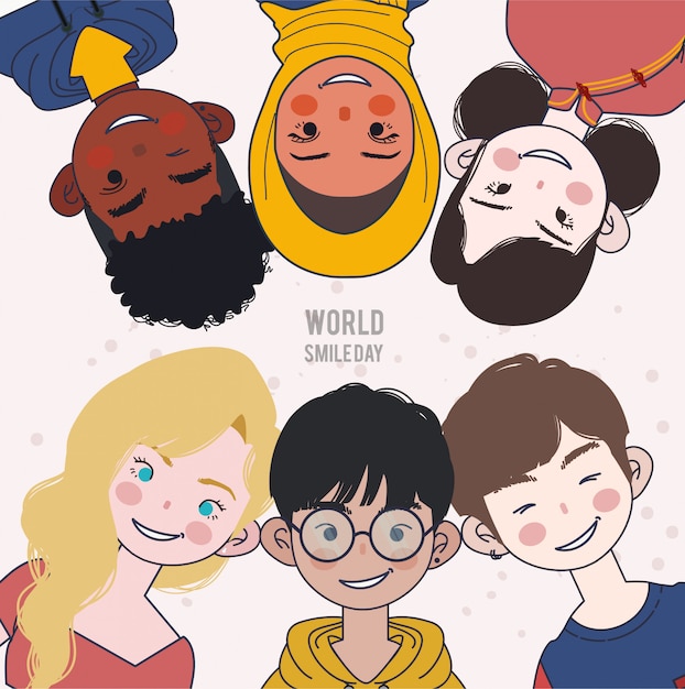 Vector world smile day. world smile day illustration.