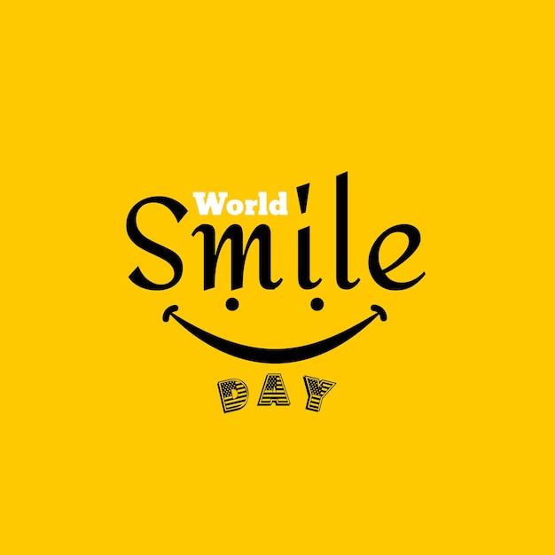 World smile day yellow background