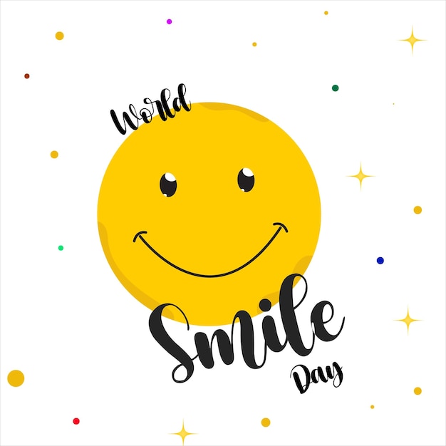 Vector world smiled day illustration