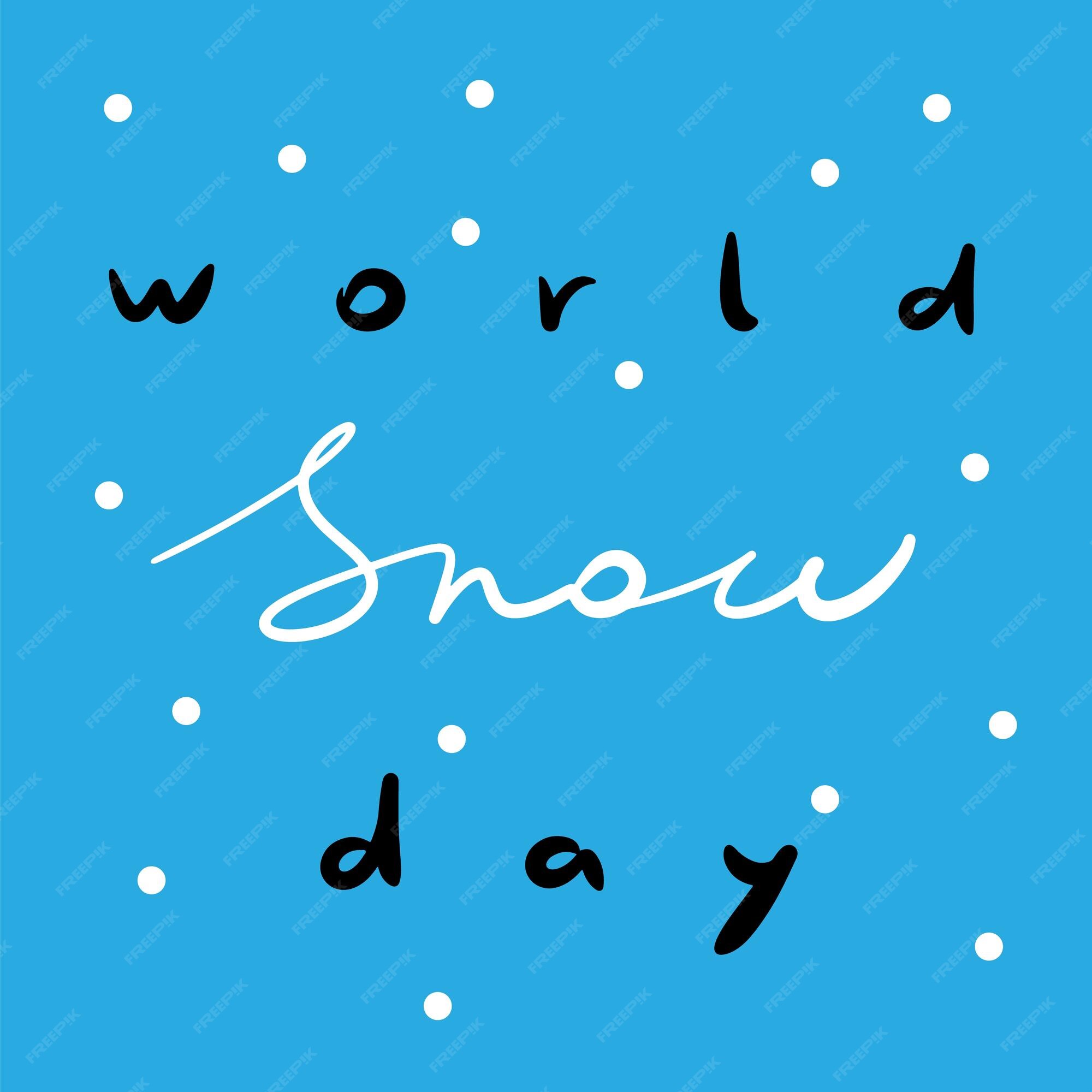 Premium Vector World snow day winter holiday celebration poster banner