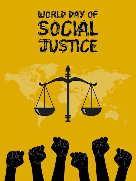 World social justice day vector design