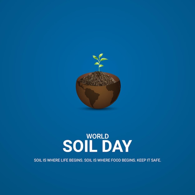 Premium Vector World soil day concept for banner or poster design