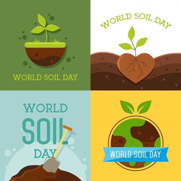 Vector world soil day design vector illustration