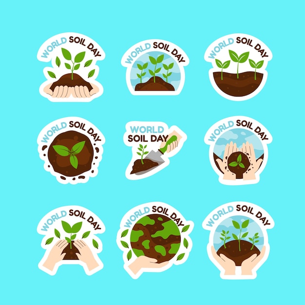 World Soil Day Sticker Illustration