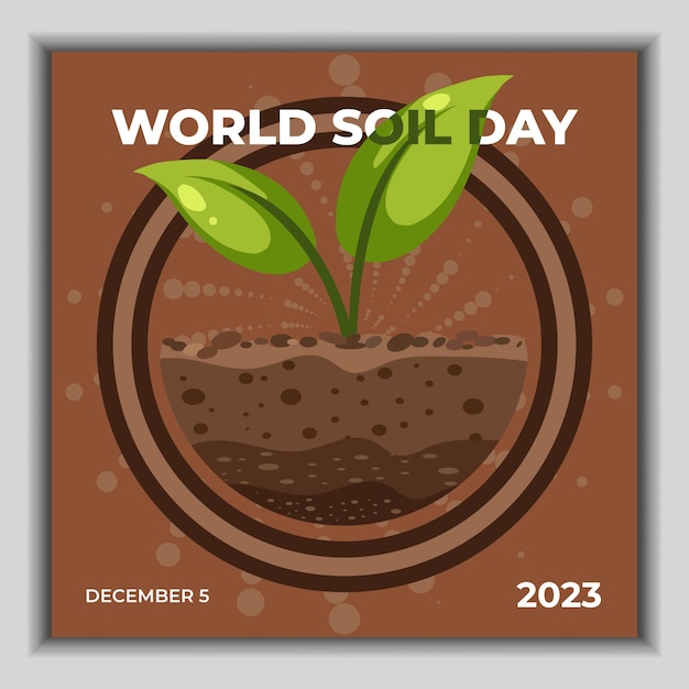 Vector world soil day text for banner or poster design