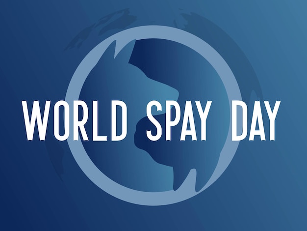 World Spay Day to celebrate the importance of animal birth control concept Template for background