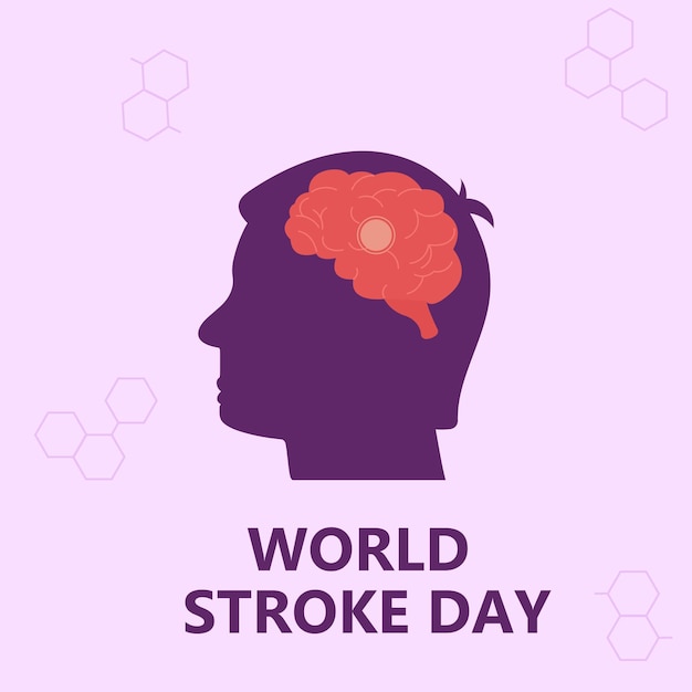 World stroke day illustration flat background Make May Purple