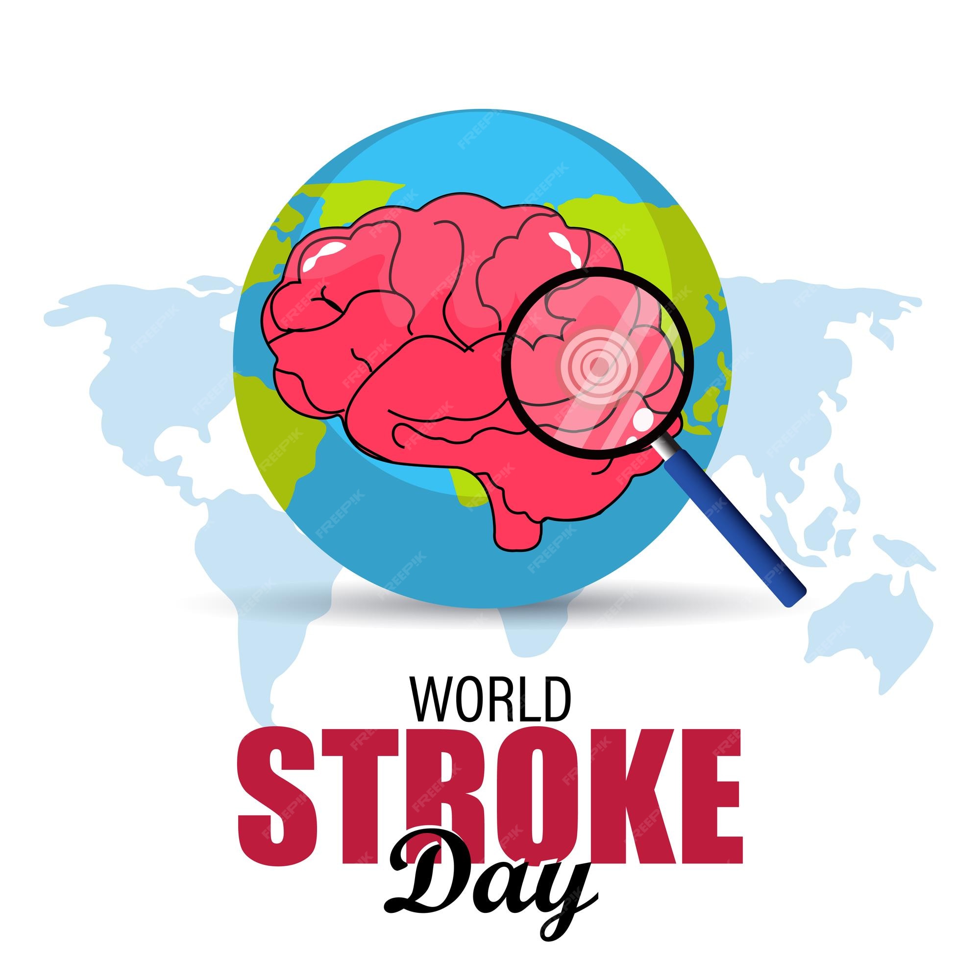 Premium Vector World Stroke Day is a global awareness initiative