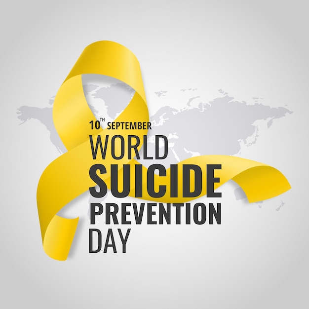 Vector world suicide prevention day