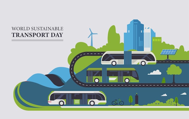 world sustainable transport day design templet for your poster and banner