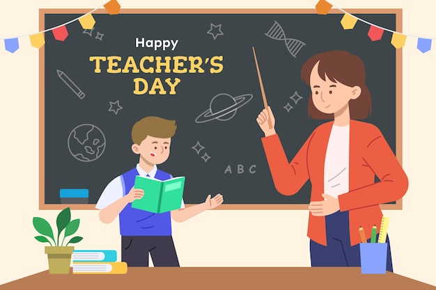 World teacher's day celebration background