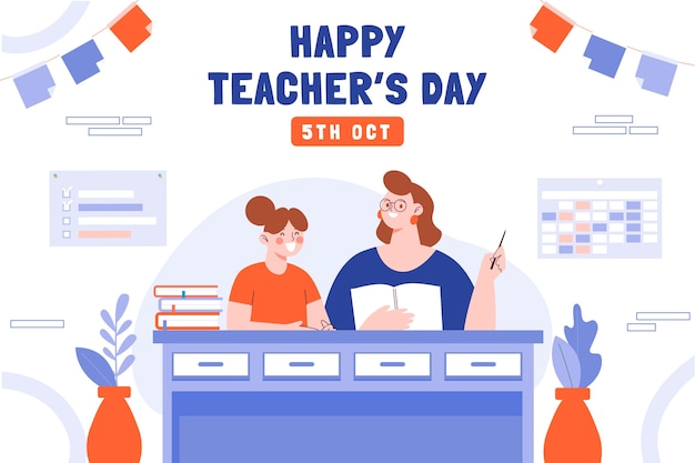 world teacher's day celebration background